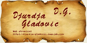 Đurđa Gladović vizit kartica